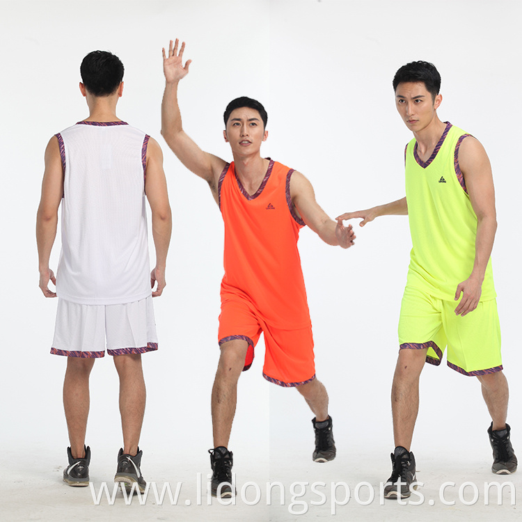 high quality sublimation basketball jersey uniform design color blue wholesale sportswear